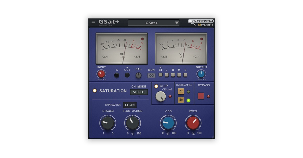 tbproaudio gsat+ free saturation plugin